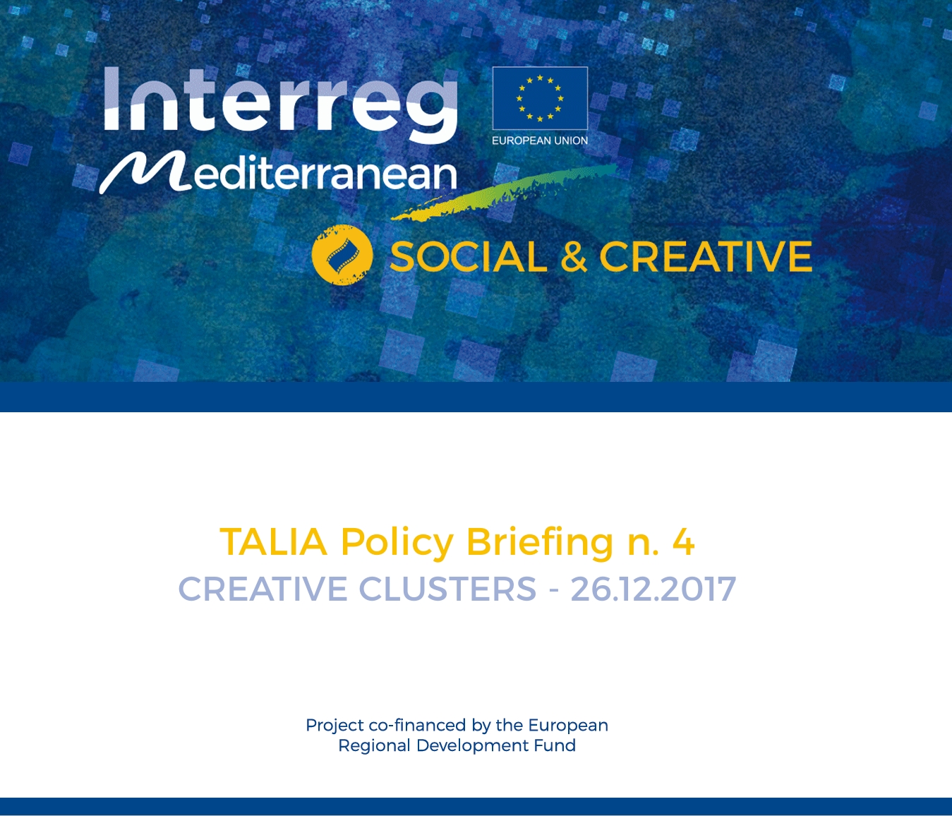 [POLICY BRIEF n.4] Creative Clusters